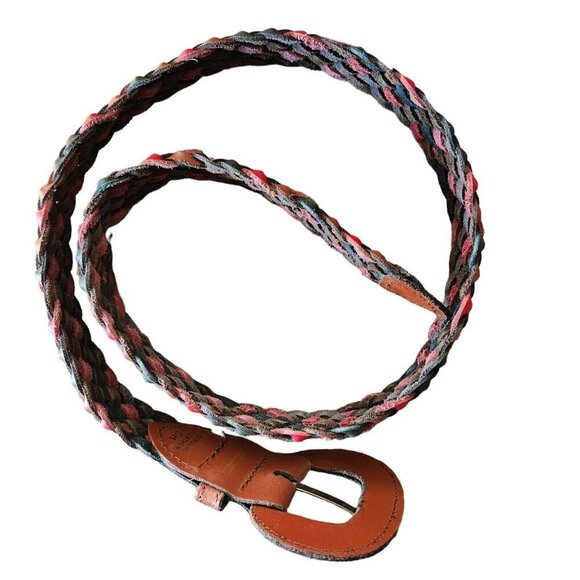 Braided Leather Belt | Boho Cottagecore Hippie Southwest | Women’s Small - Picture 7 of 14